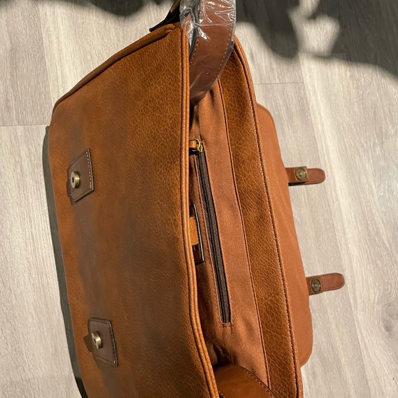 BROWN LEATHER ALDO MENS BAG - Picture 3 of 5